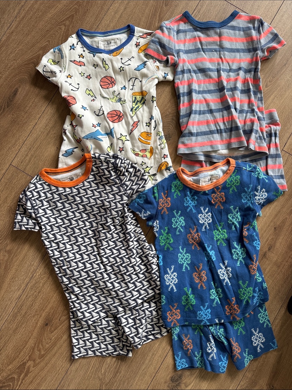 Jcrew size 3 Lot kids Short Sleeve Pajama Sets
